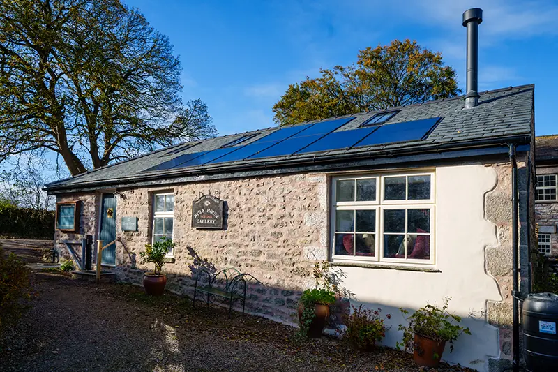 An external view of the newly renovated holiday cottage at Wolf House Cottages in the village of Silverdale, Cumbria.